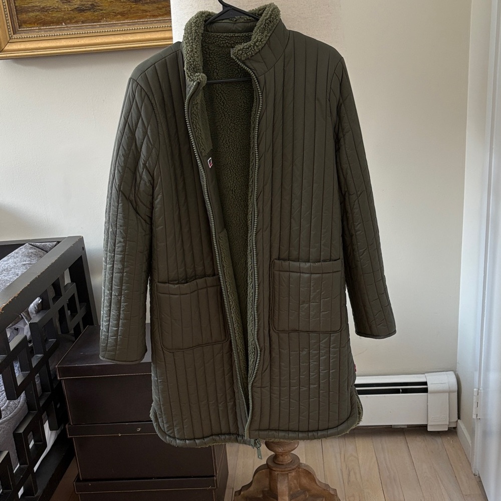 Olive Quilted Levi’s reversible Coat